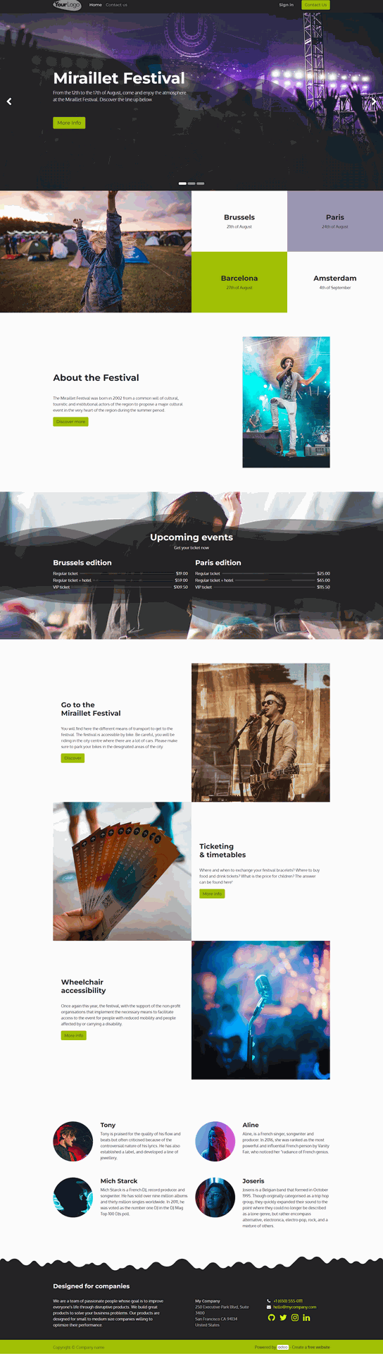 Retail Theme: Band, Musics, Sound, Concerts, Artists, Records, Event, Food, Stores